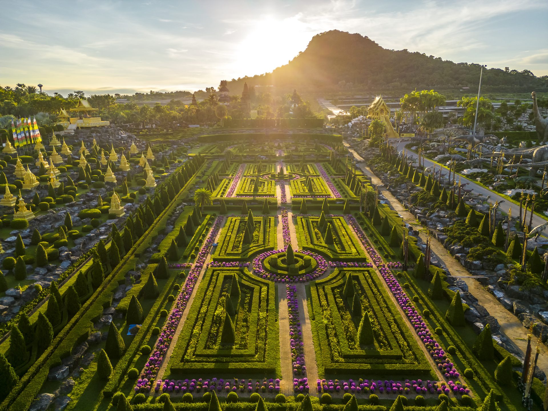Landscaped gardens at Nong Nooch Tropical Garden near Pattaya